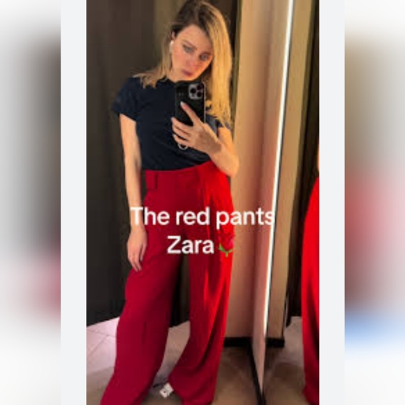 BNWT! Zara PLEATED TABBED MENSWEAR STYLE PANTS ZW COLLECTION - Picture 4 of 10